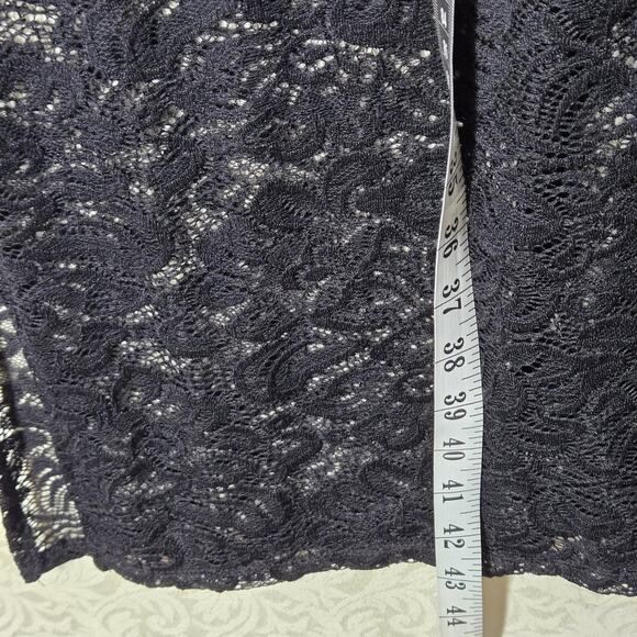 Blashe Sheer Lace Long Cardigan Duster sz 3X Black Witchy Whimsigoth Open Front - Picture 12 of 14